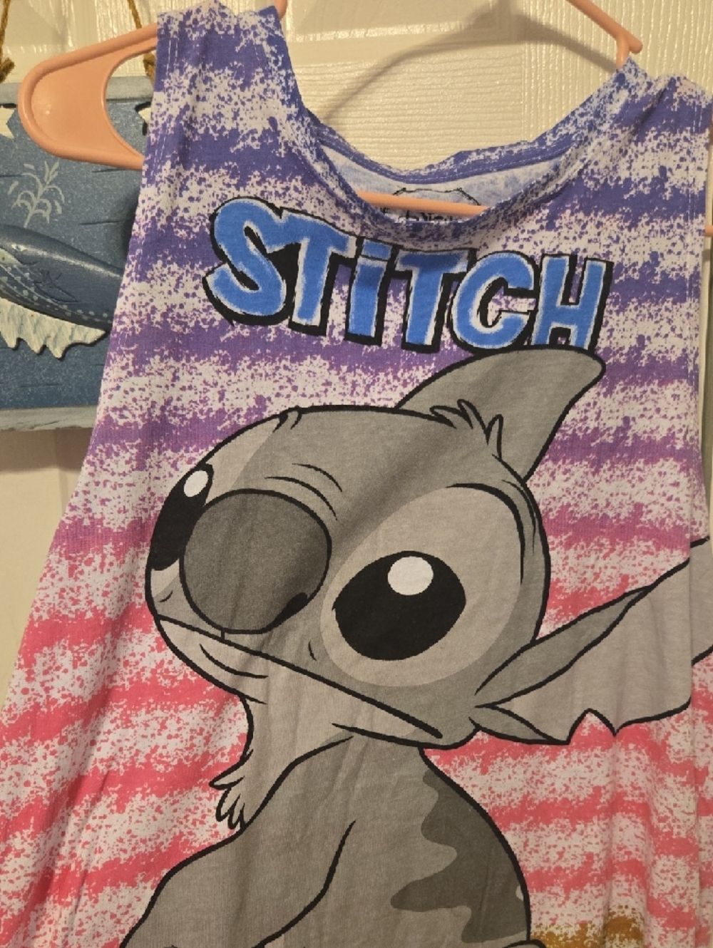 Disney Blue and Purple Stitch Tank Top - Picture 3 of 4